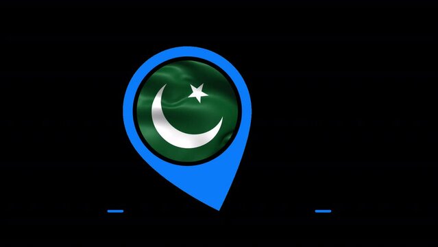 Pakistan Flag Pin Icon