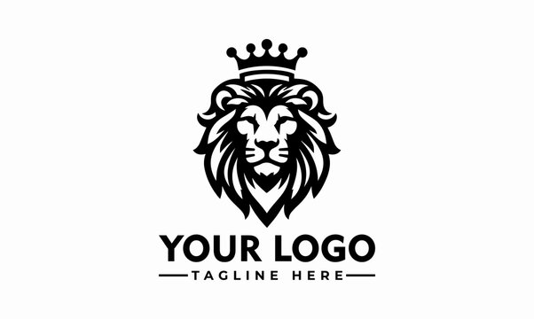 Lion logo Vector design Lion Crown logo Lion Vector for Business Identity