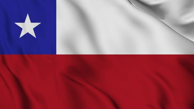 Chile waving flag