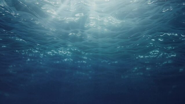 Water surface and sunlight underwater looping animation background