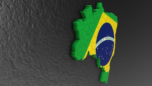 Brazil map 3d. 3d map of Brazil.