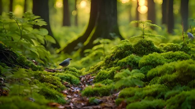 Little bird in the forest.