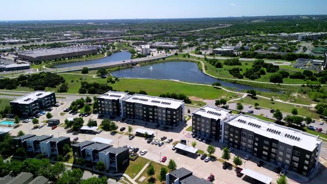 Aerial footage of Cedar Park, Texas.