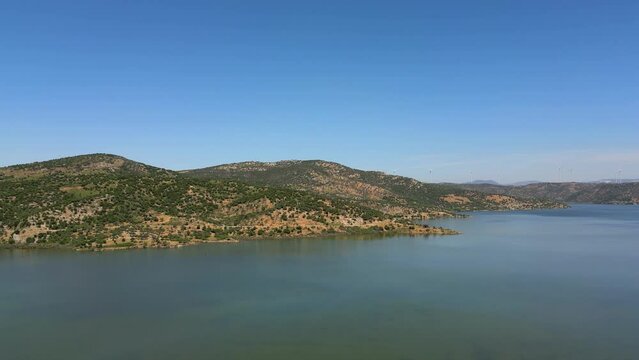 Bafa Lake Drone View in Turkey