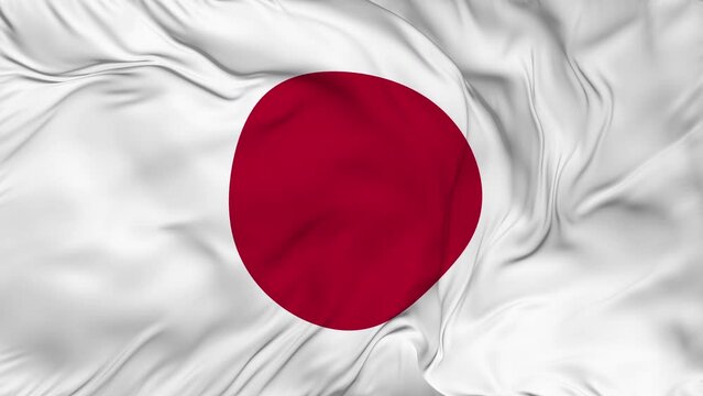 Title: A beautiful view of Japan flag animation seamless loop. 4K video