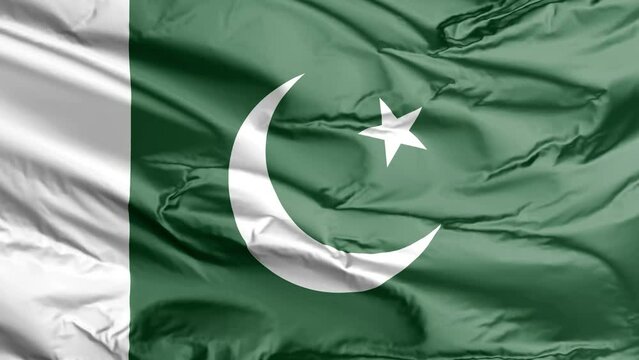 waving flag of pakistan