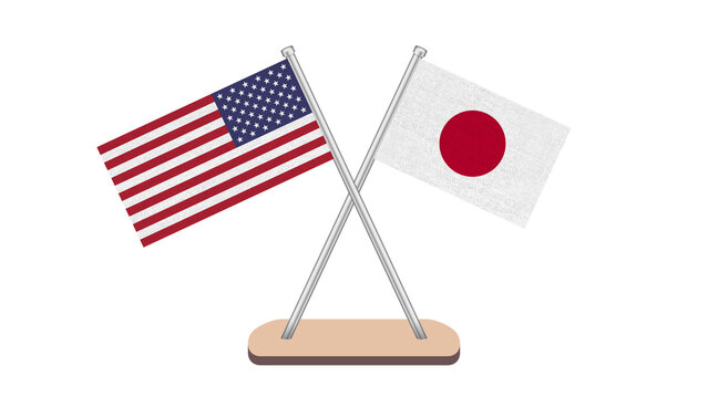 USA Japan Flag