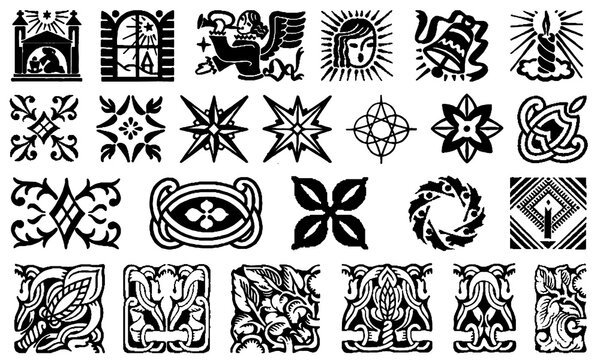 Ancient decorative art icon bundle