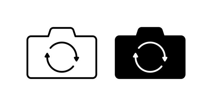 Flip camera icon set. for mobile concept and web design. vector illustration