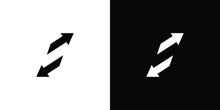 Unique and modern S arrow logo design