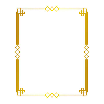 Gold border frame vector.eps