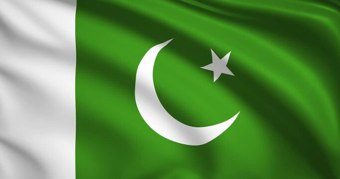 flag of Pakistan. Pakistan flag background. 4k 60FPS