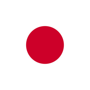 Round Japan flag icon