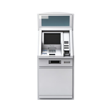 Atm cash machine isolate on transparent png.
