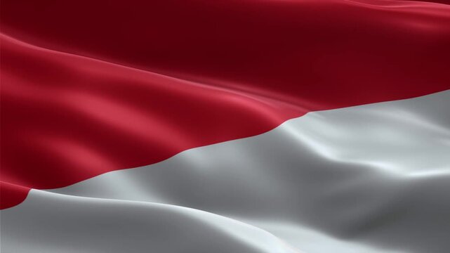 indonesia waving flag looping