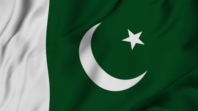 A beautiful view of the Pakistan flag video. 3d flag-waving video. Pakistan flag 4K resolution.