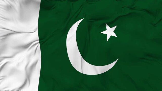 A beautiful view of the Pakistan flag video. 3d flag-waving video. pakistani flag 4K resolution.