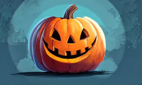 2D cartoon pumpkin illustration