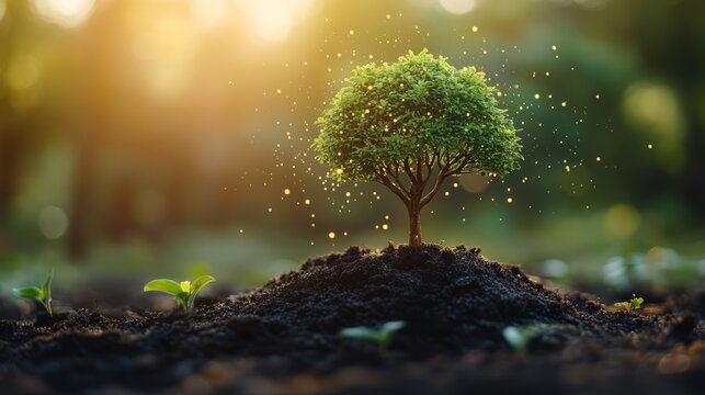 An image of a tree symbolizing technology in sustainability, highlighting the role of nature in promoting eco-friendly technological solutions.