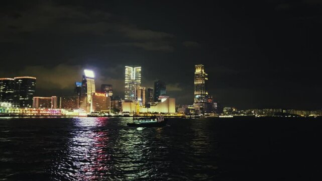 Hongkong urban city skyline with skyscraper in China, Asia.