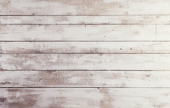 White wooden boards with texture as background