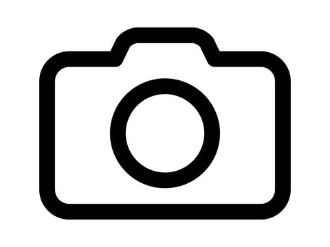 Photography camera line art icon for apps and websites