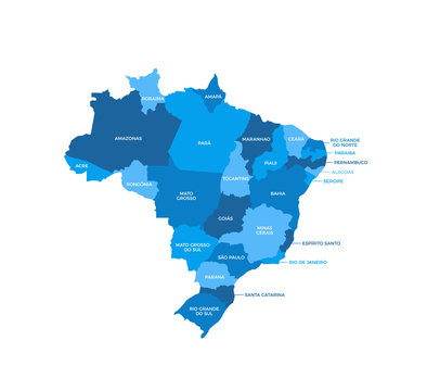 Brazil Regions Map