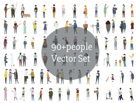 Vector set of illustrated people