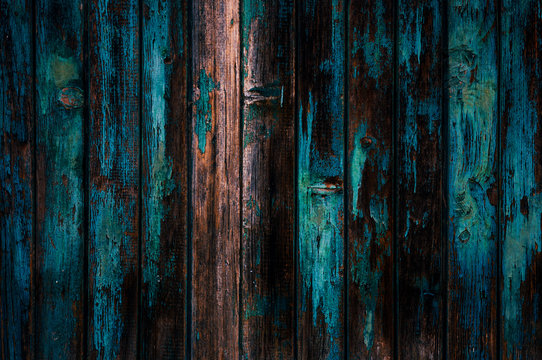 Old, grungy, colorful wood background