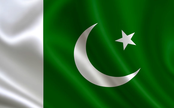 Pakistan flag. A series of "Flags of the world."  ( The country - Pakistan flag ) 