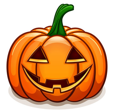 Vector pumpkin with smile face