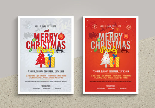 Christmas Party Flyer Layout