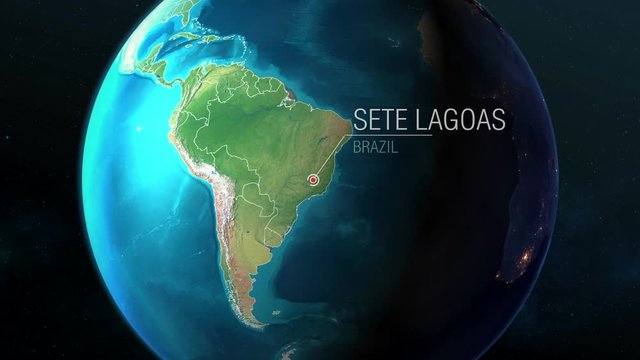 Brazil - Sete Lagoas - Zooming from space to earth