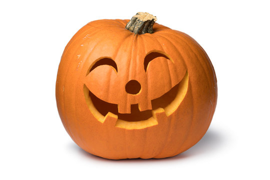 Orange kind smiling Halloween pumpkin