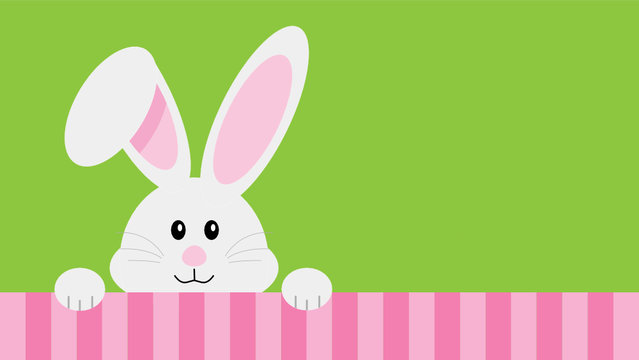 Easter Bunny Illustration with Room for Copy