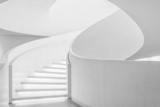 Empty space in white architecture