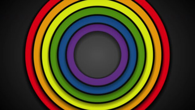 LGBTQ Pride Month abstract colorful circles motion background