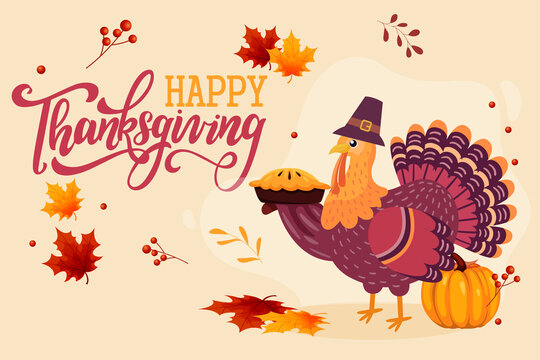 thanksgiving card background design template