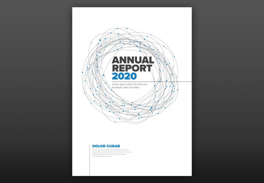 Light Annual Report Front Cover Page Layout