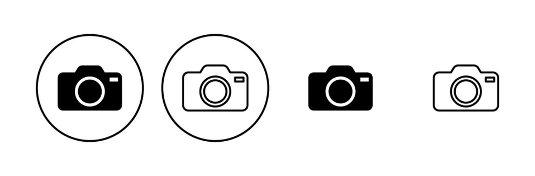 Camera icon set. photo camera icon. camera photography icon.