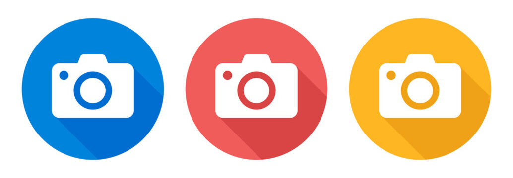 Camera icons set. Photo camera icon vector illustration