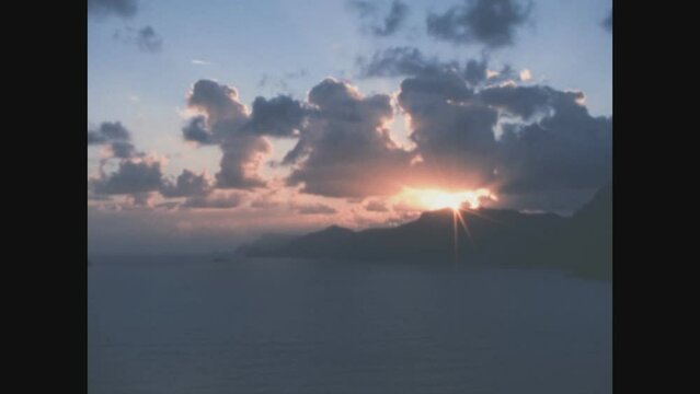 Italy 1969, Sunset on the sea