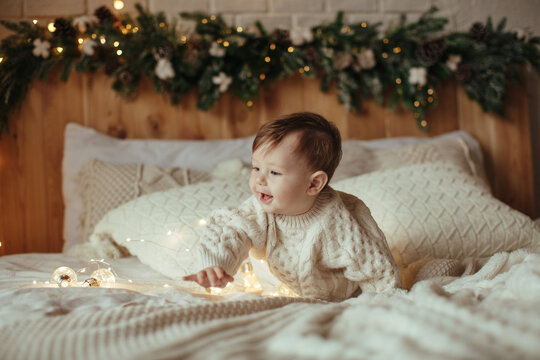 child with christmas gift