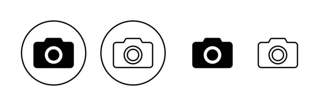 Camera icon vector. photo camera sign and symbol. photography icon.