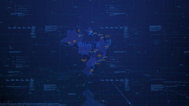 visualization of the map in the virtual space Head-Up Display, Brazil