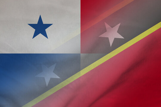 Panama and Saint Kitts and Nevis national flag international relations KNA PAN