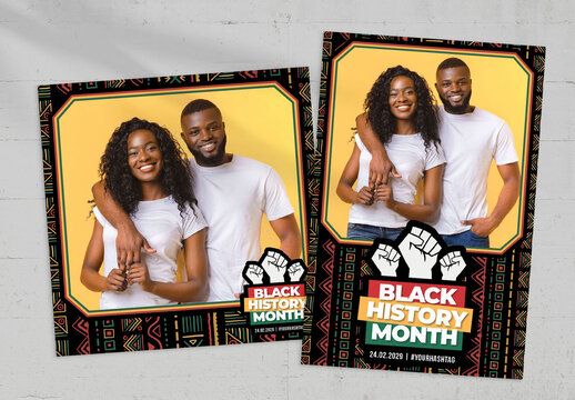 Black History Month Photo Booth Template