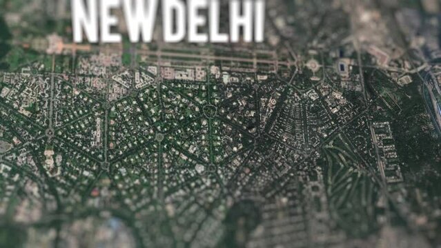 New Delhi, Capital of India On Physical World Map