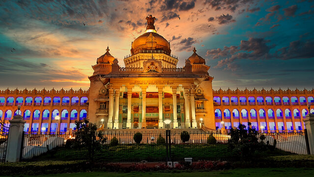 Evening look of Vidhana Soudha