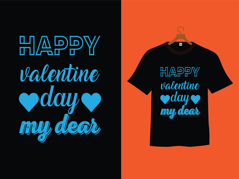 Happy valentine day love art vector t shirt design